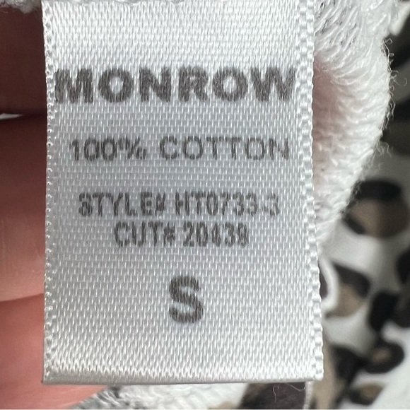 MONROW Animal Print Crewneck Long Sleeve Sweatshirt Size Small - Picture 6 of 6